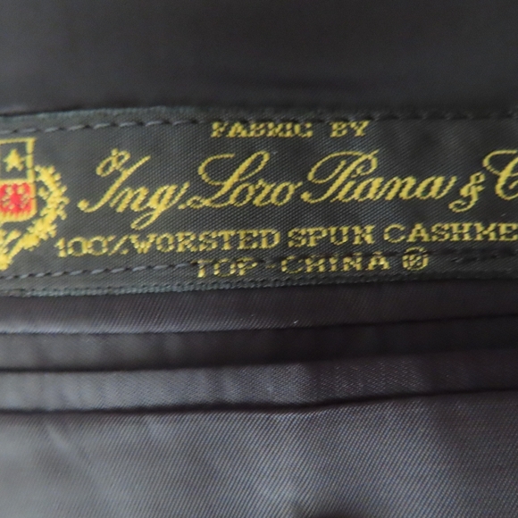 Hart Schaffner Marx X Loro Piana Blazer Jacket Beige Worsted Cashmere Size 42L - Picture 8 of 13